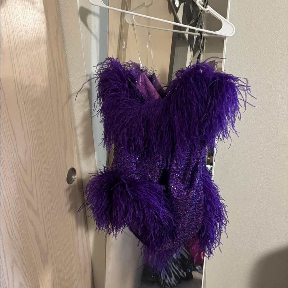 Purple ostrich Costume